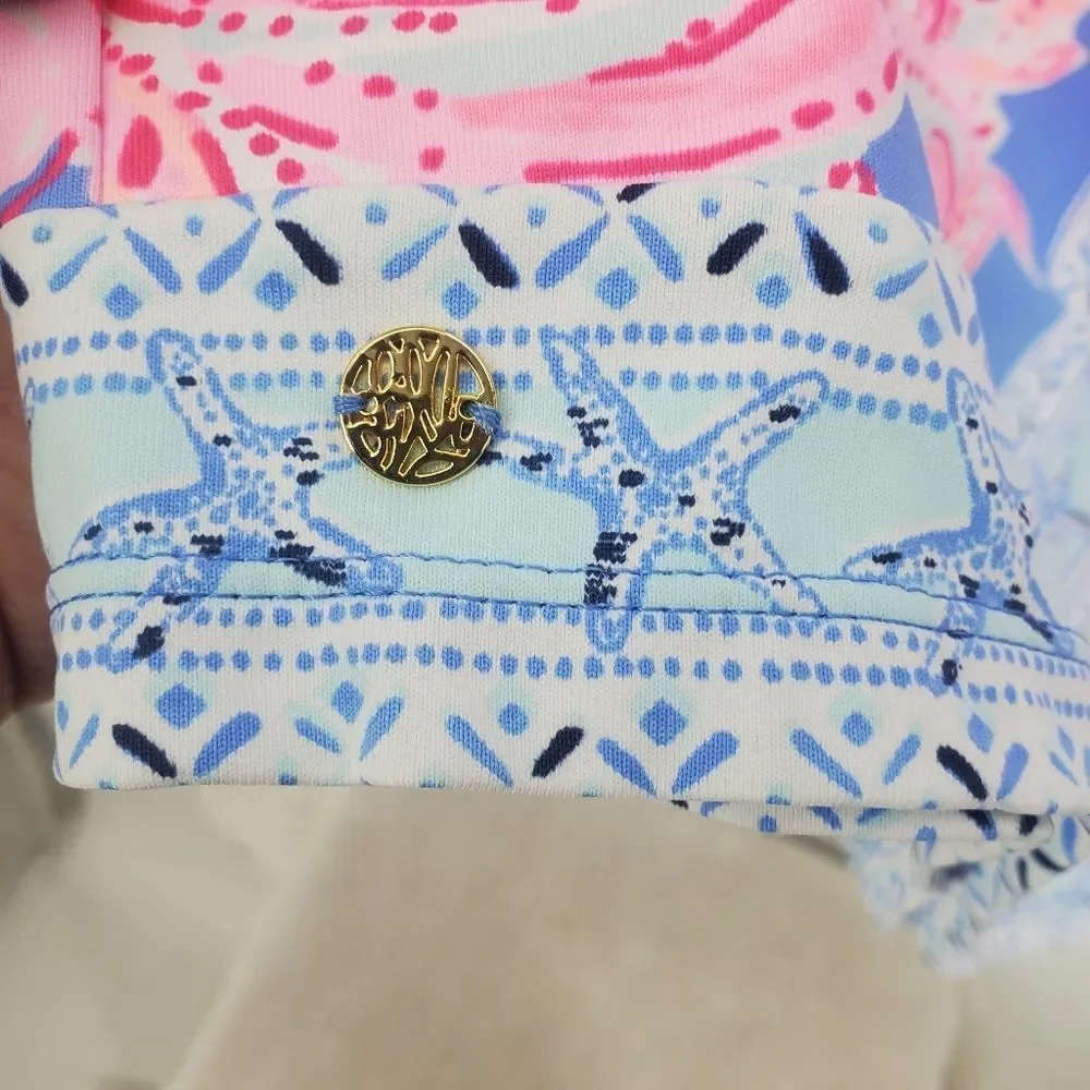 Lilly Pulitzer Chilly Lilly Nadine Dress UPF 50+ Blue Peri Go With The Flow - Picture 8 of 11